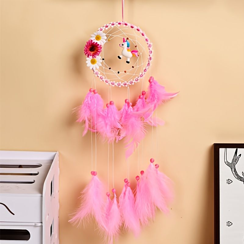 1pc Pink Flower Dream Catcher Flower Decor Dream Catcher Animal Doll Dream  Catcher Wall Hanging - Home & Kitchen - Temu Canada