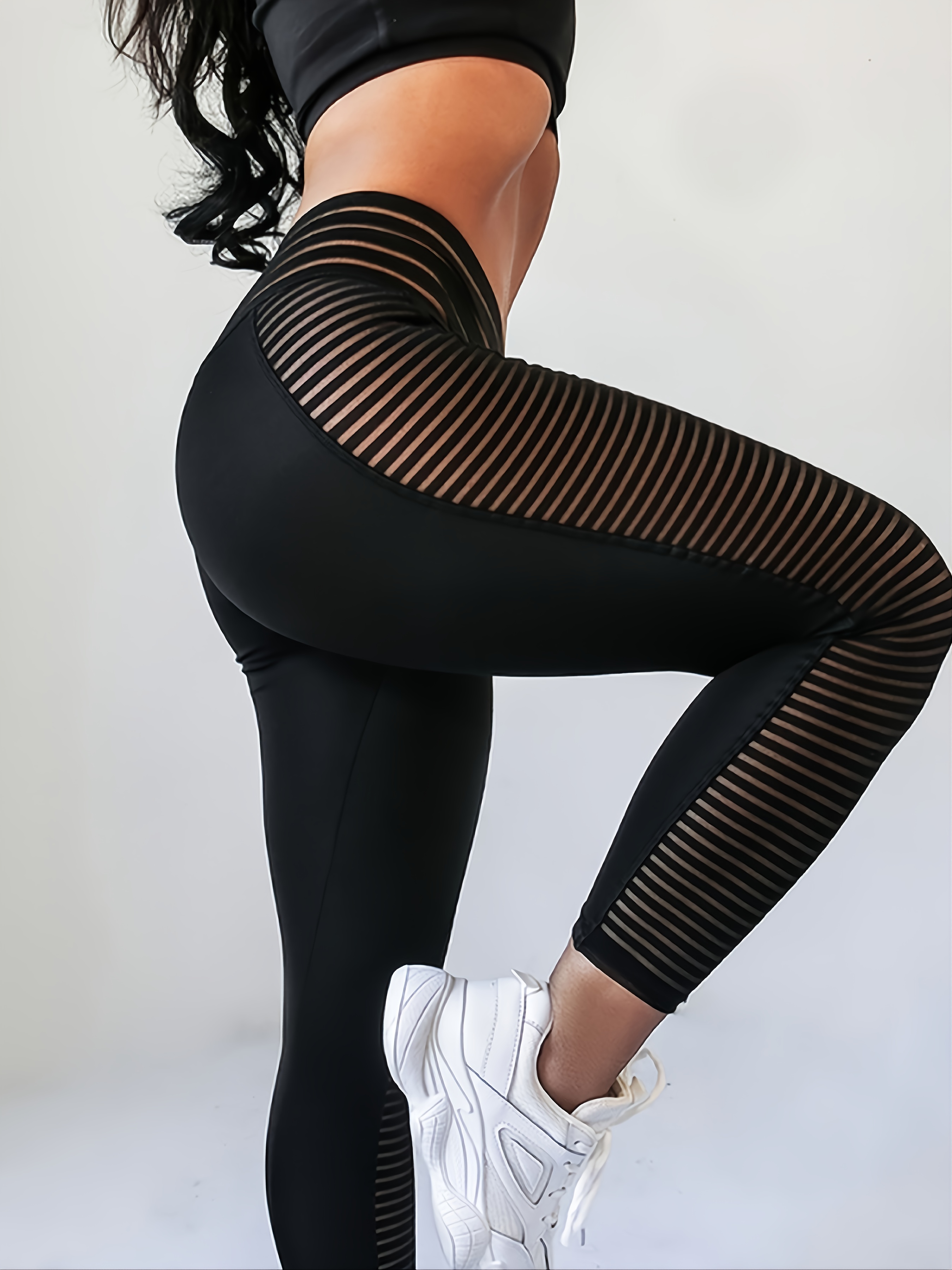Women's Glossy Oil Bottoms Footless Tights Semi-Transparent Yoga Skinny  Pants 