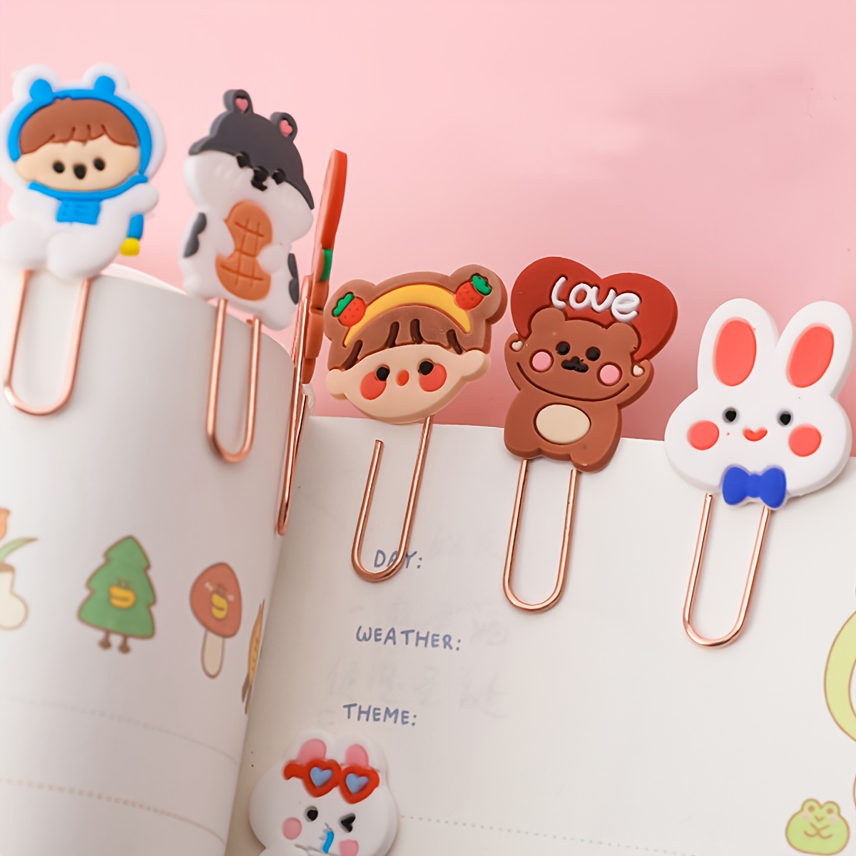 Creativity Cute Cartoon Paper Clip Bookmark - Temu