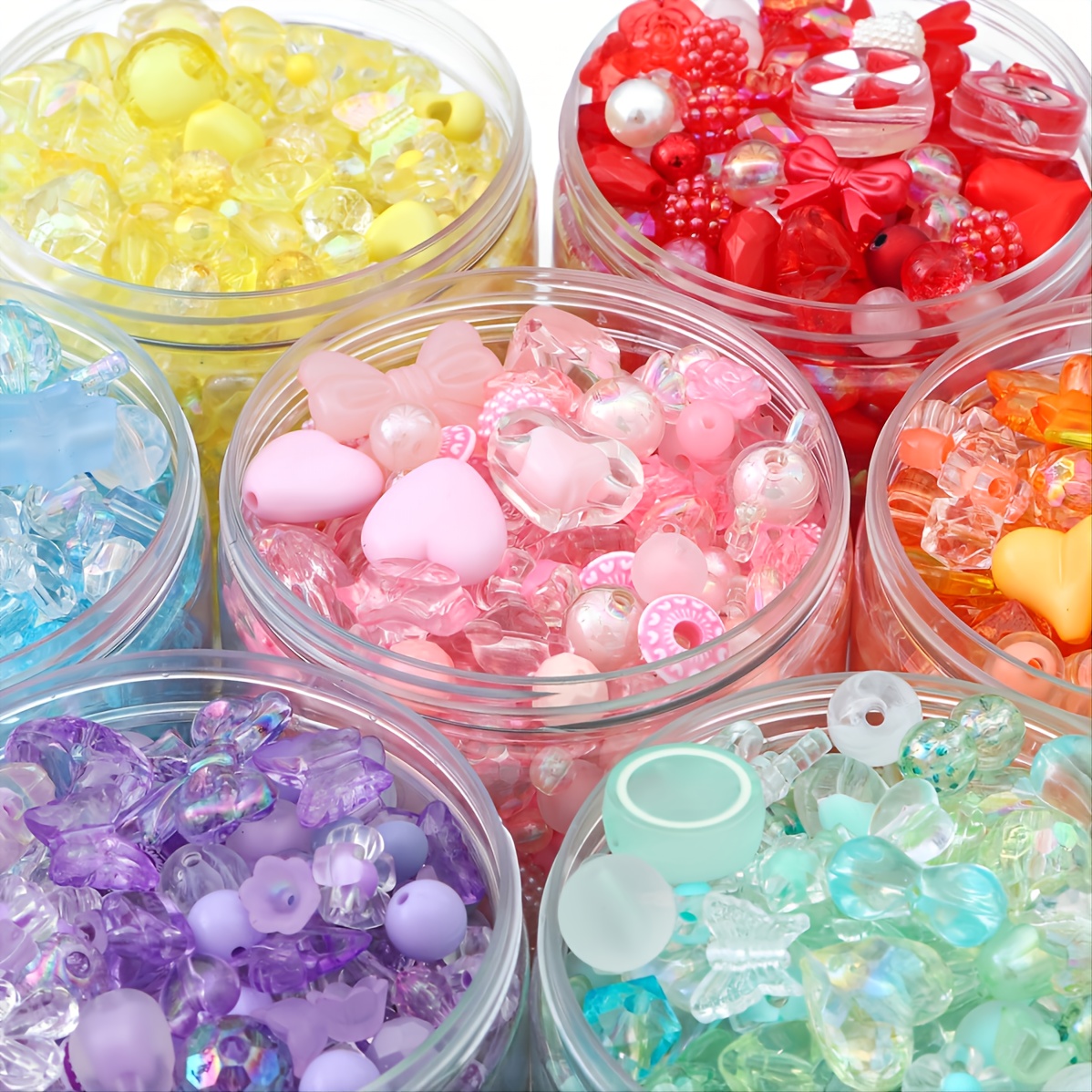 30g Random Mixed Color Milky Stone Resin Beads For Diy Jewelry Making