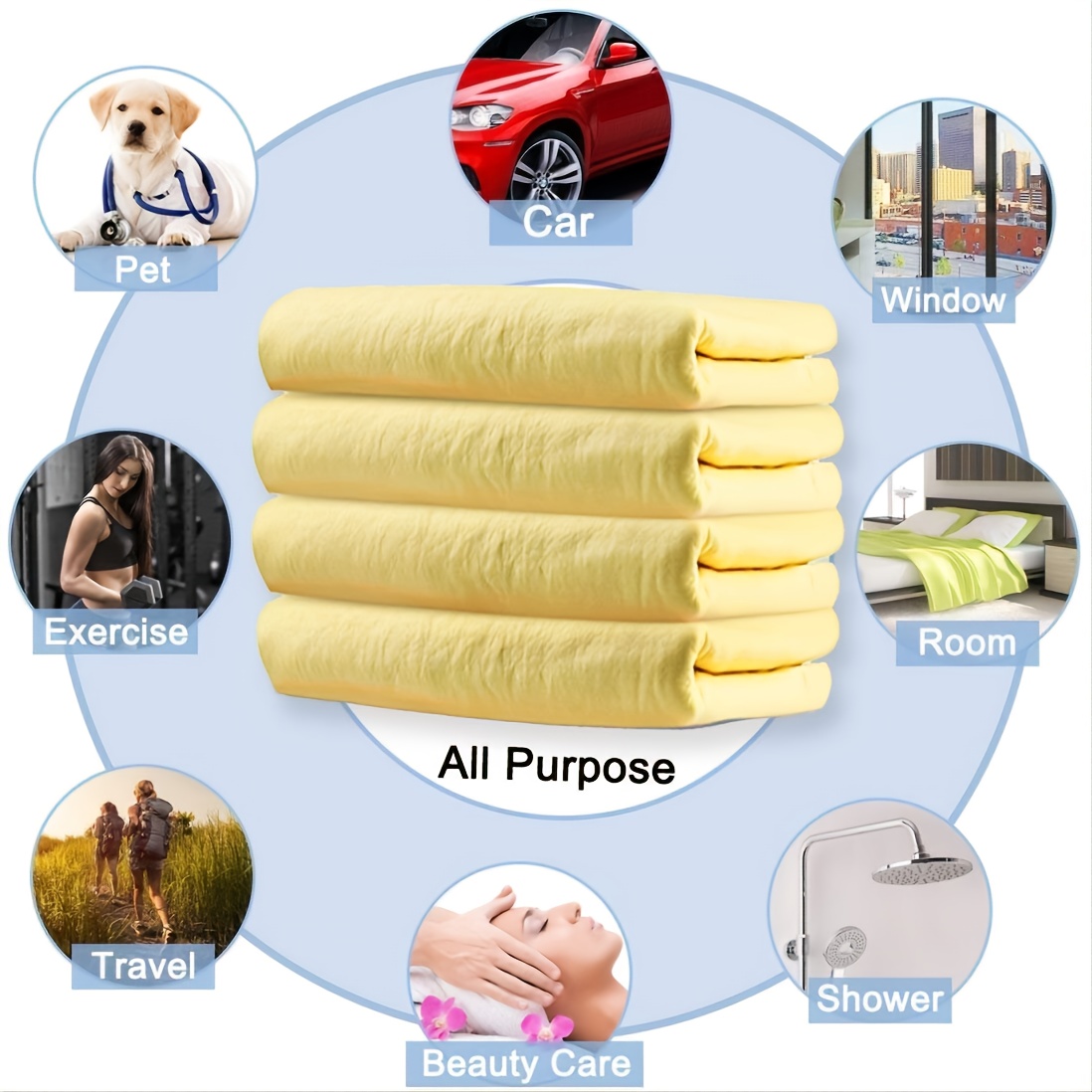 Absorbent Chamois Cloth for Car Cleaning