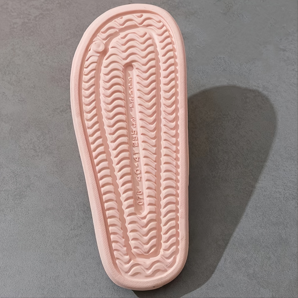 Minimalist Solid Color Slippers, Soft Bottom Non-slip Bathroom Slides
