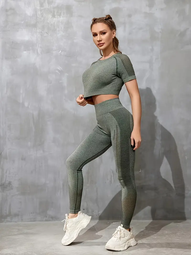 Honeycomb Print Yoga Leggings Women's Ruched Butt Lifting - Temu