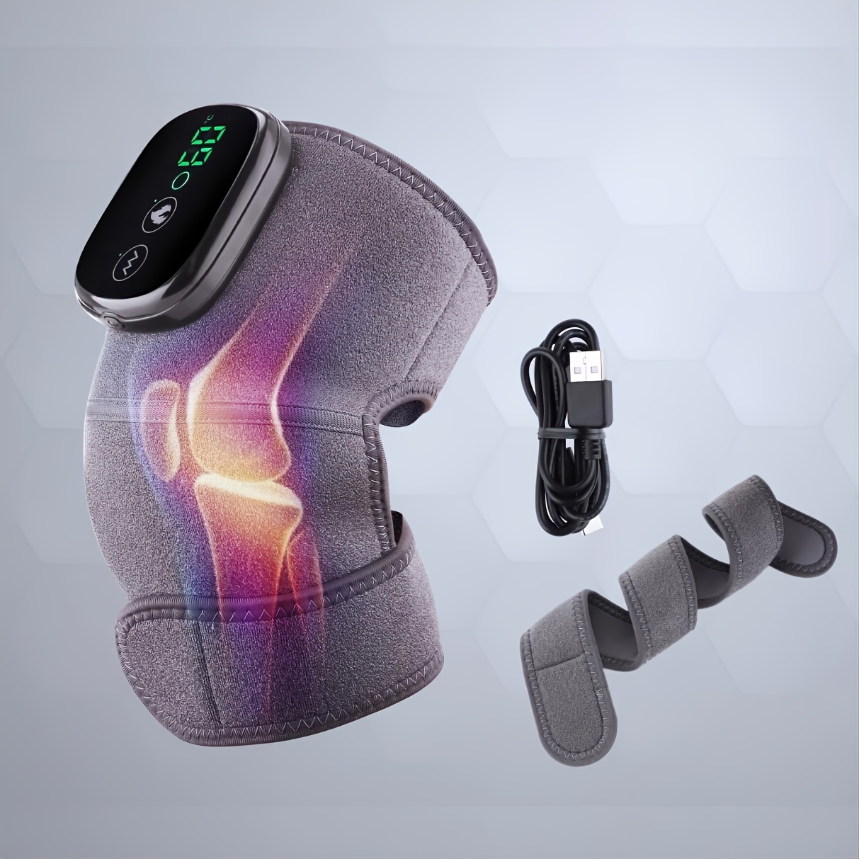 3-in-1 Heated Knee, Elbow, And Shoulder Brace Wrap - Featuring 3 Adjustable  Vibrations And Heating Modes!