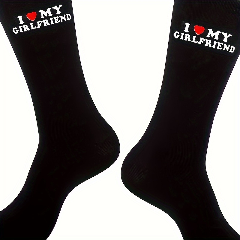 

Funny 'i Love My Girlfriend' Socks - Perfect Gift For Boyfriend On Anniversary, Valentine's Day & Birthdays | Breathable Cotton , Machine Washable