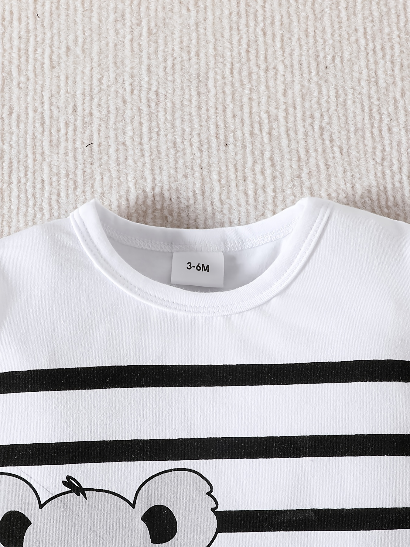2pcs Baby Boy Letter Print Black Striped Short-sleeve Button Up Shirt and Shorts Set