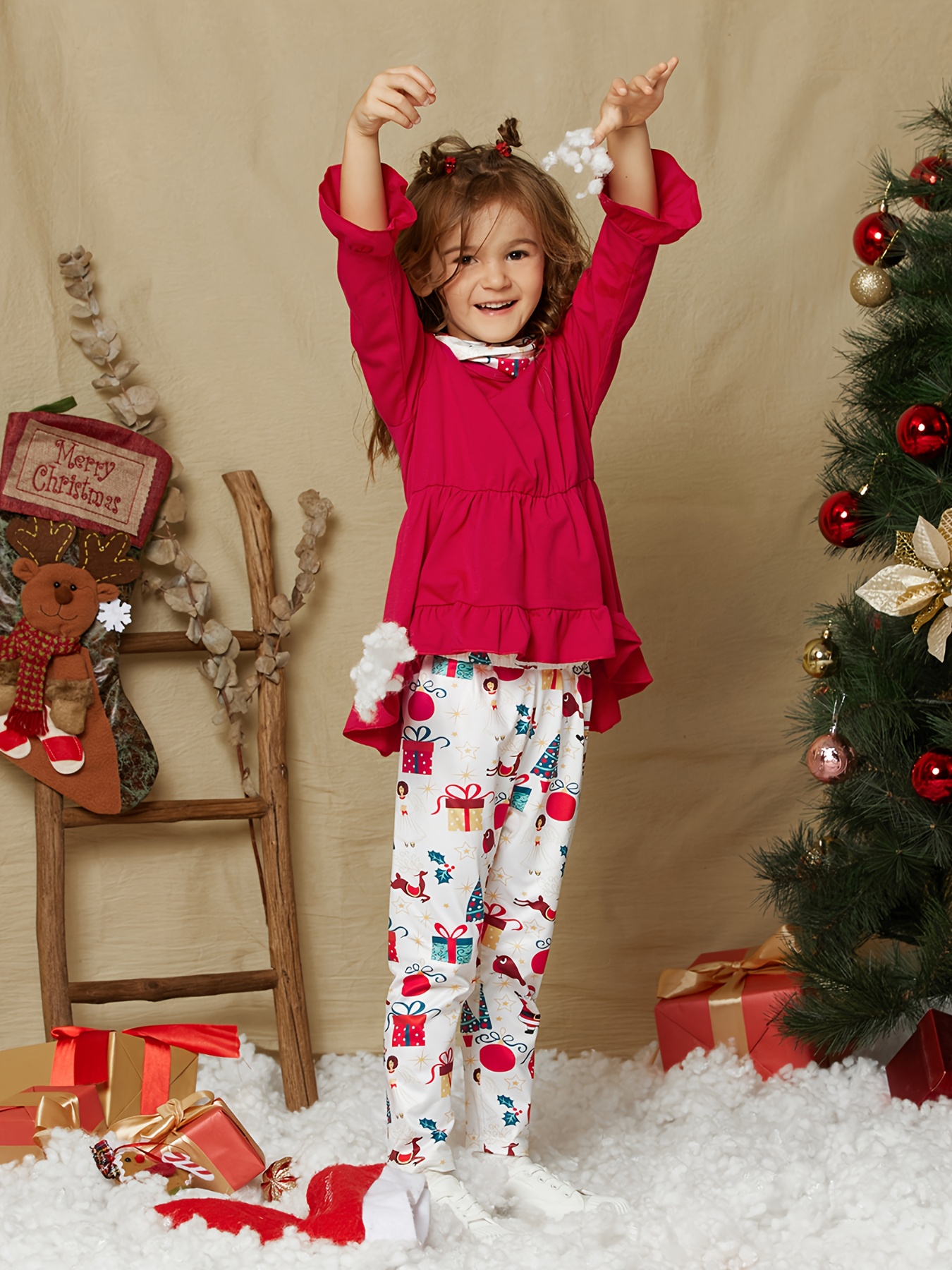 Christmas hot sale ruffle pants