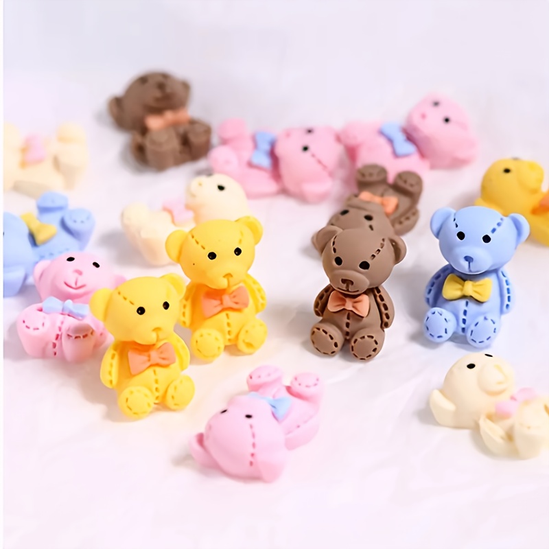 10 pcs Teddy Bear resin charms (Cartoon style) for Nails Art Design