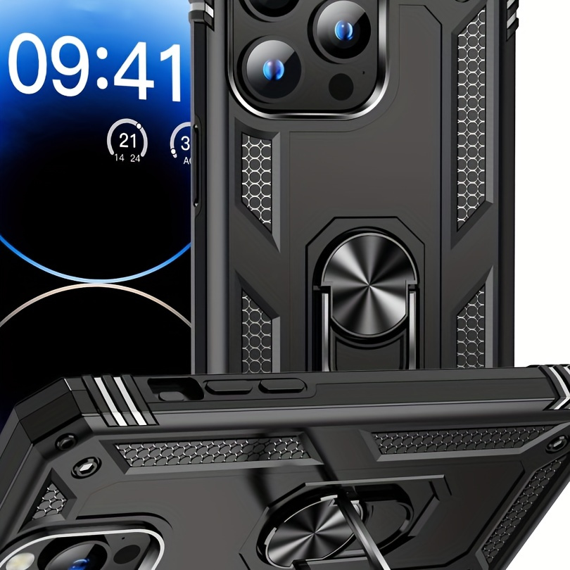 

Shockproof Protective Phone Cover Built-in Ring Stand For Iphone 15 14 13 12 11 Pro Max Xs Plus Se 2020 2022
