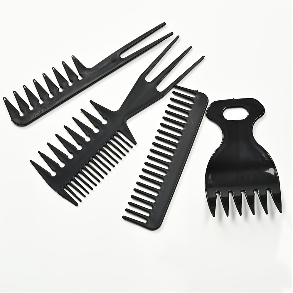Hair Comb For Men 4 Pcs Retro Oily Hair Hairdressing Comb Portable Wide  Teeth Hairstyle Comb Professional Hair Care Styling Tools Kit | Shop Now  For Limited-time Deals | Temu