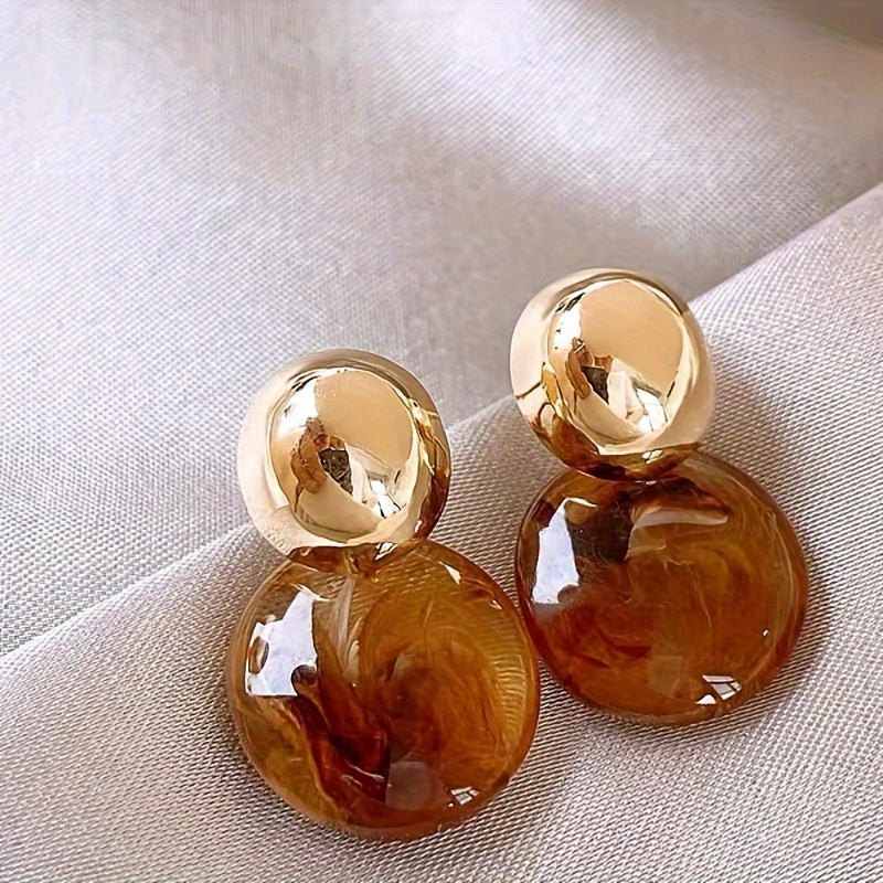 

Vintage Round Earrings For Women, Ear Jewelry, Trendy Party Jewelry, Valentine's Day Gift For Women Mom Family Friends
