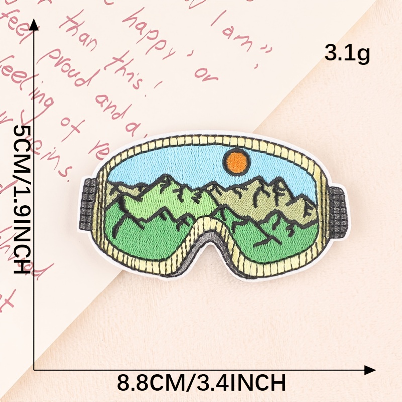 1pc Occhiali Natura Patch Adesivi Fai Da Te, Ricamo Applique Toppe