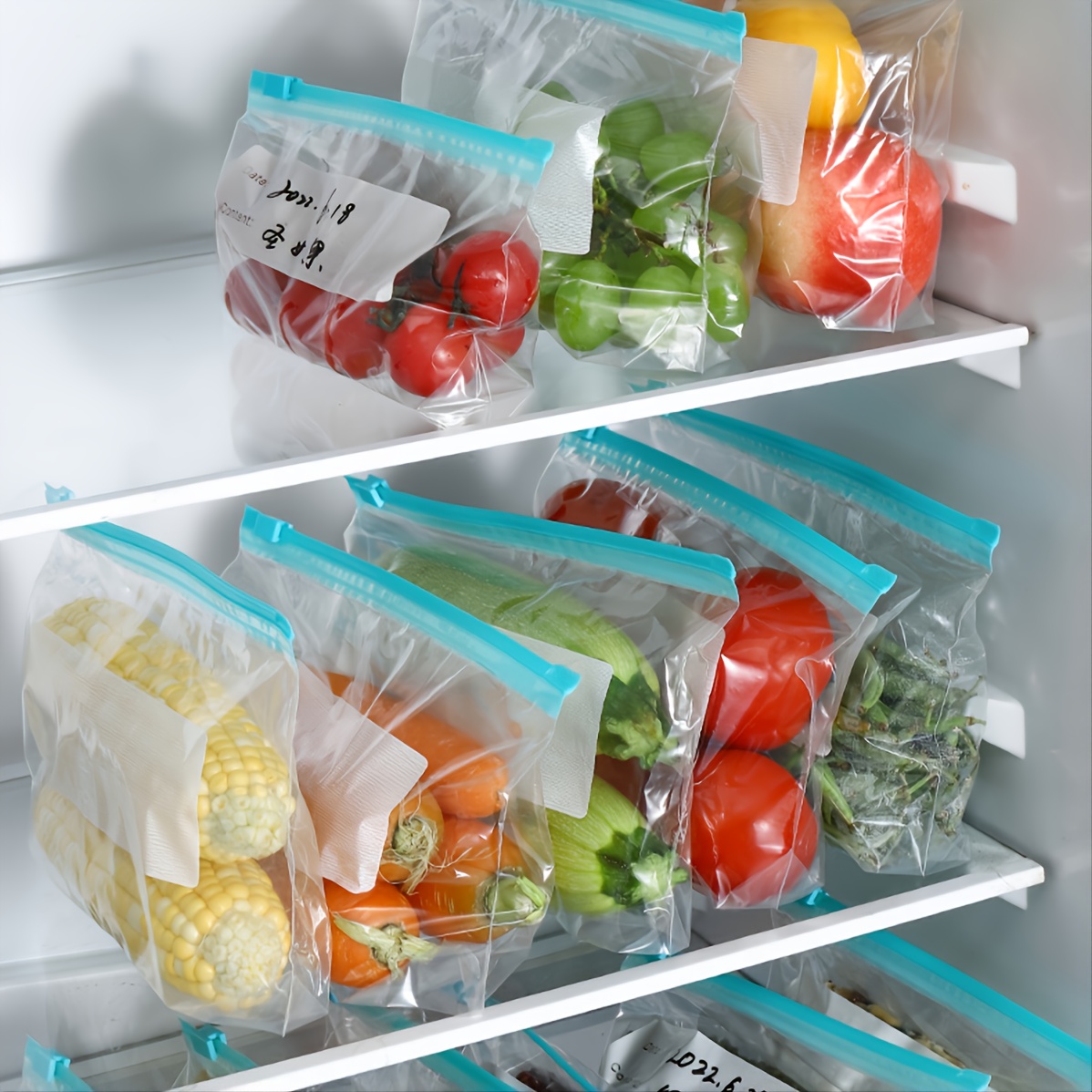 Food Storage Bag, Reusable Freezer Bag, Food Bags Large Leak-proof
