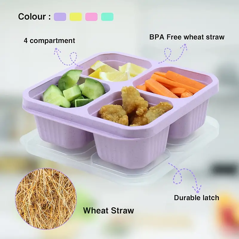 Wheat Straw Snack Container, Lunch Container, Reusable Pre Meal