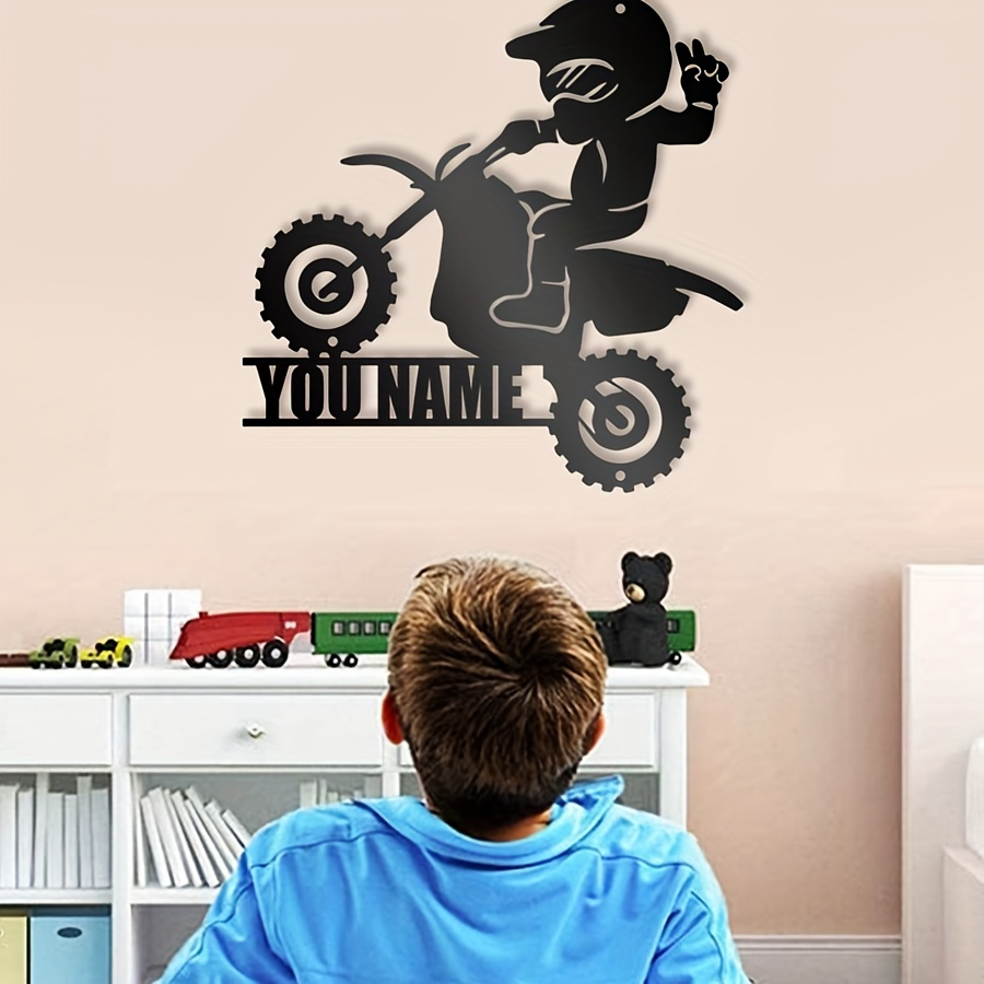 

Motocross Metal Art - Personalized Name For