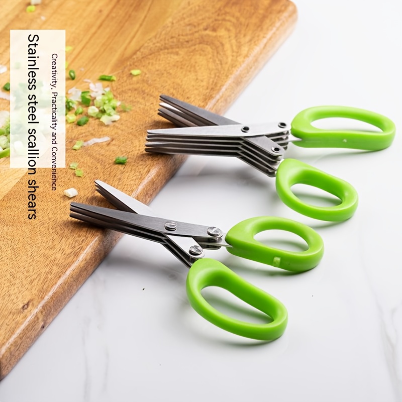 Large Stainless Steel Kitchen Scissors, Multi-blade Onion Flower