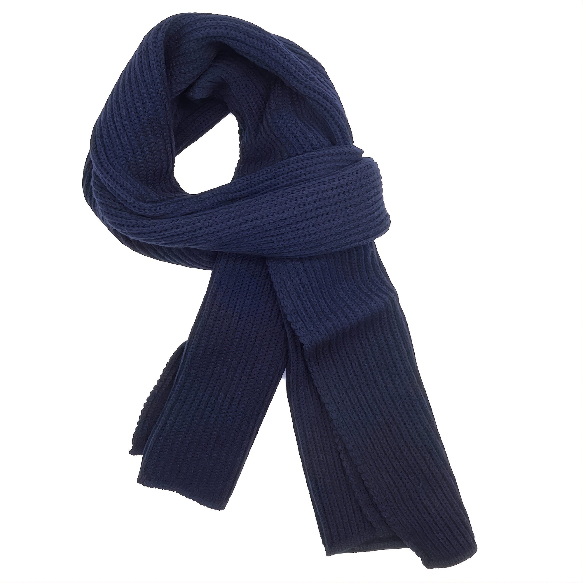 Men's Woolen scarf Long Warm Winter Soft Fashion Pure Color All-match  Skin-friendly Cashmere Male Scarf - Temu