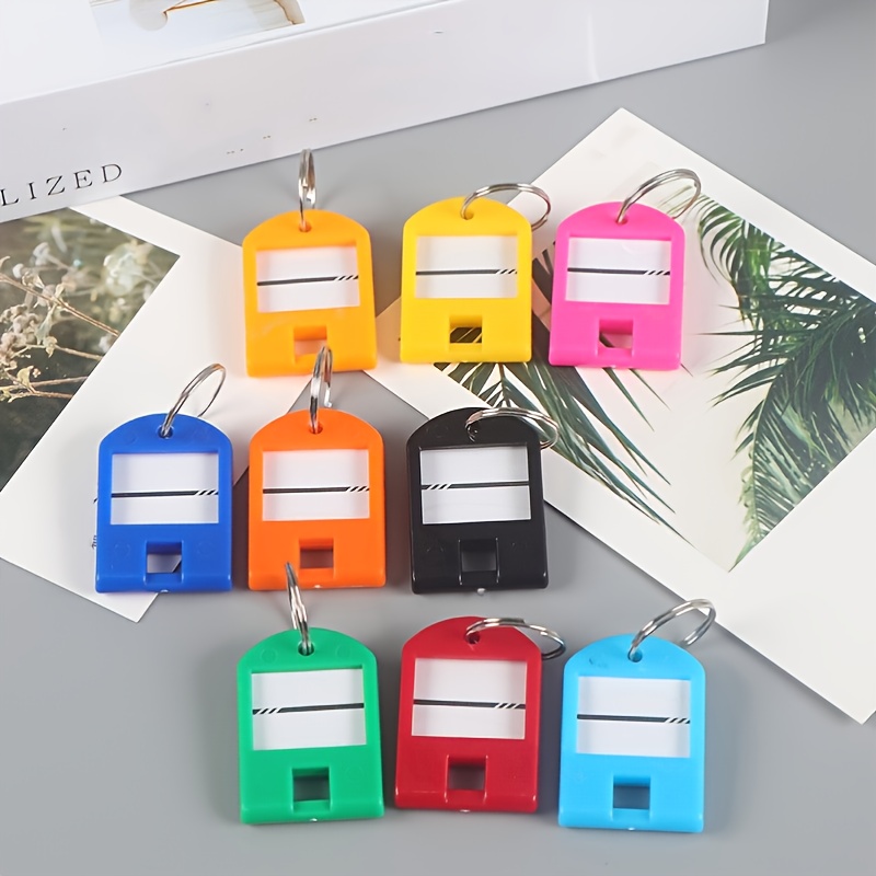 10pcs Multi-Colored Key Tags With Labels - Perfect For Organization!