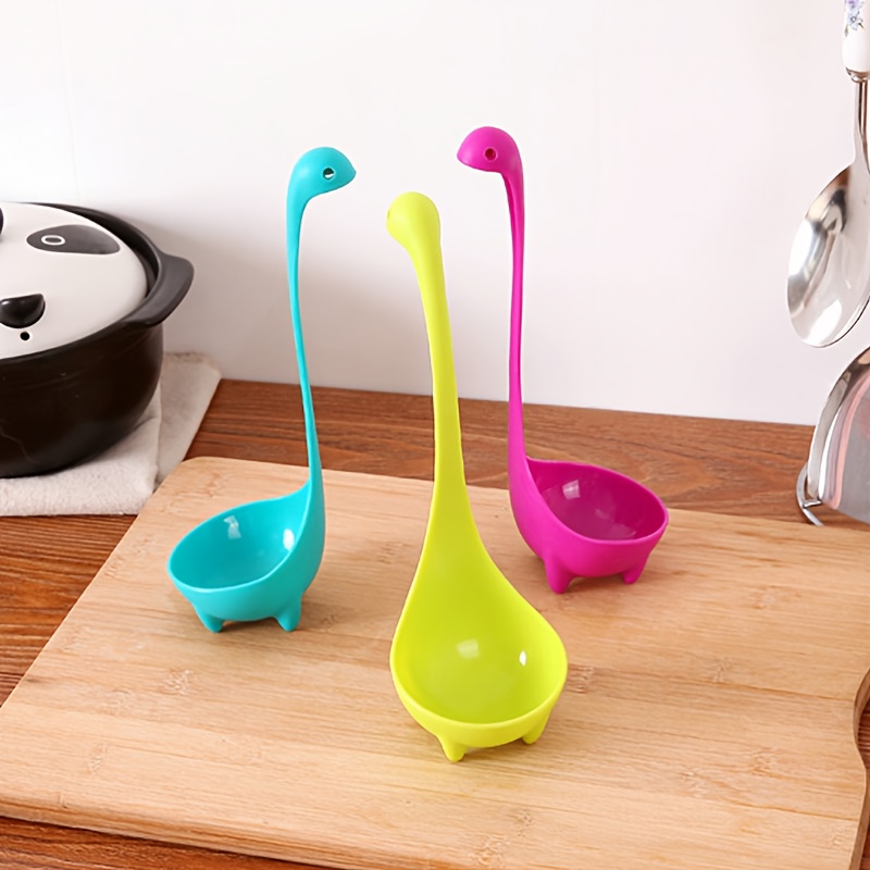 1PC Standup Loch Nessie Monster Shape Ladle Cooking Spoon Colander