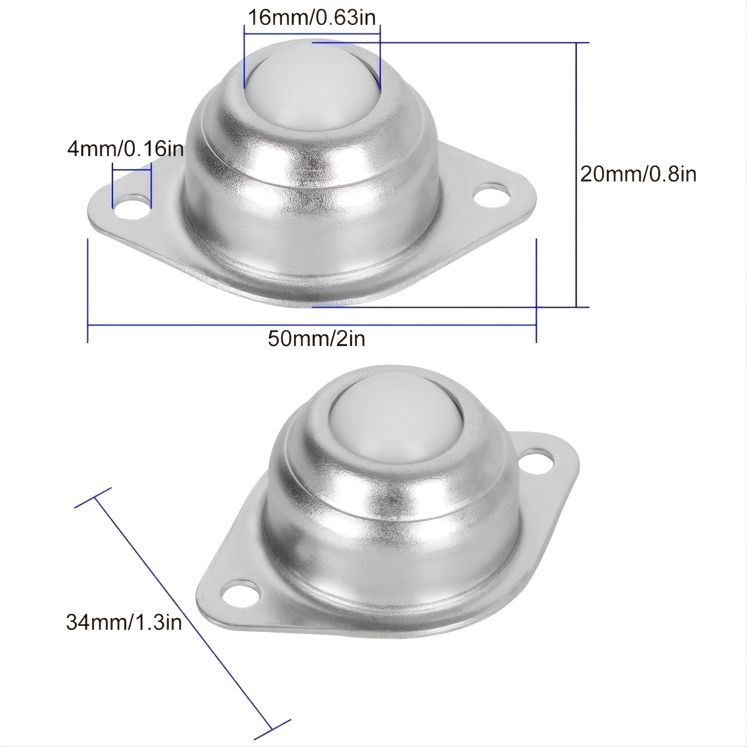 Ruedas pequeñas de bola de goma de 1 pulgada para muebles proveedor