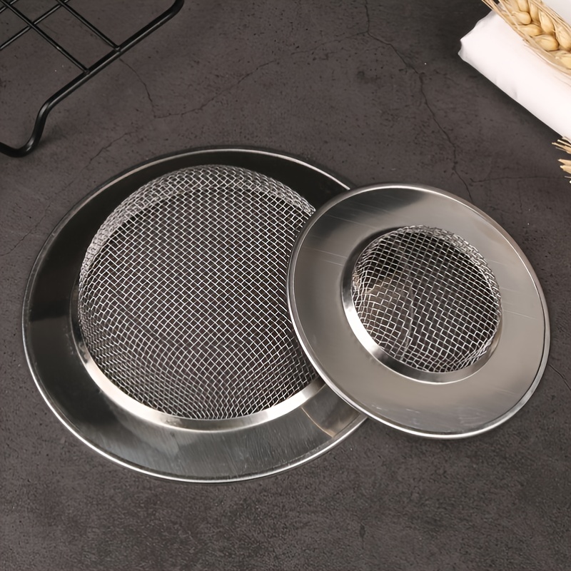 2Pcs 4.53in Kitchen Sink Strainer Stainless Steel Mesh Drain