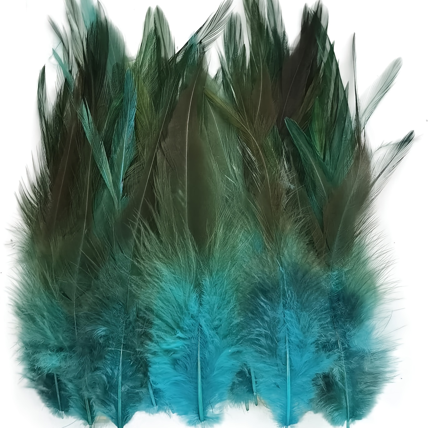 200 pcs Assorted 8 Colors Cock Hackle Rooster Saddle Feathers Fly