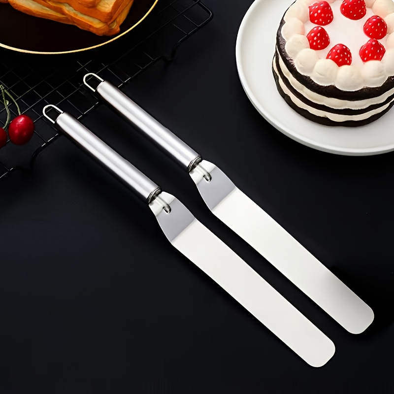 Straight Curved Cream Spatula Professional Baking Pastry - Temu