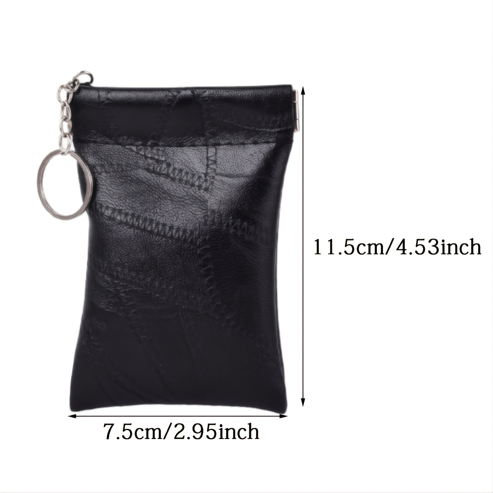 Mini Vintage Zipper Coin Purse, Portable Clutch Bag, Versatile Keychain Bag  With Keyring - Temu