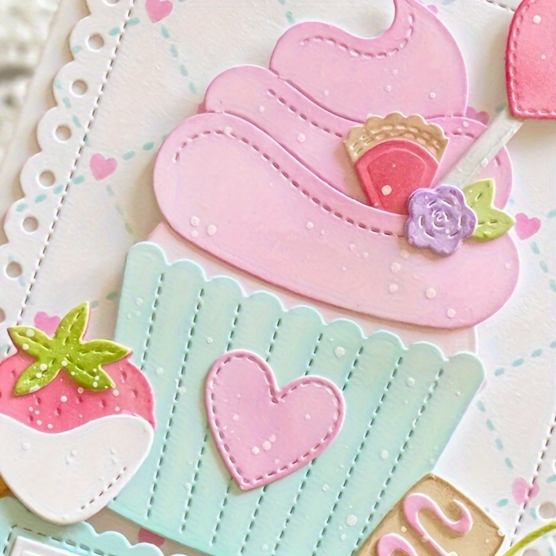 

Get A Cutting Die For Decorating Ice Cream, Which Can Be Used For Diy Scrapbook Album Decoration, Embossed Paper For Scrapbooking, And Making Greeting Cards And Envelopes.