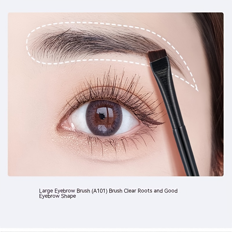 Eye Makeup Brushes Set Ultra Thin Firm Slanted Flat Eye Brow Liner Defining  Premium Synthetic For Liquid Cream Gel Discounts For Everyone Temu