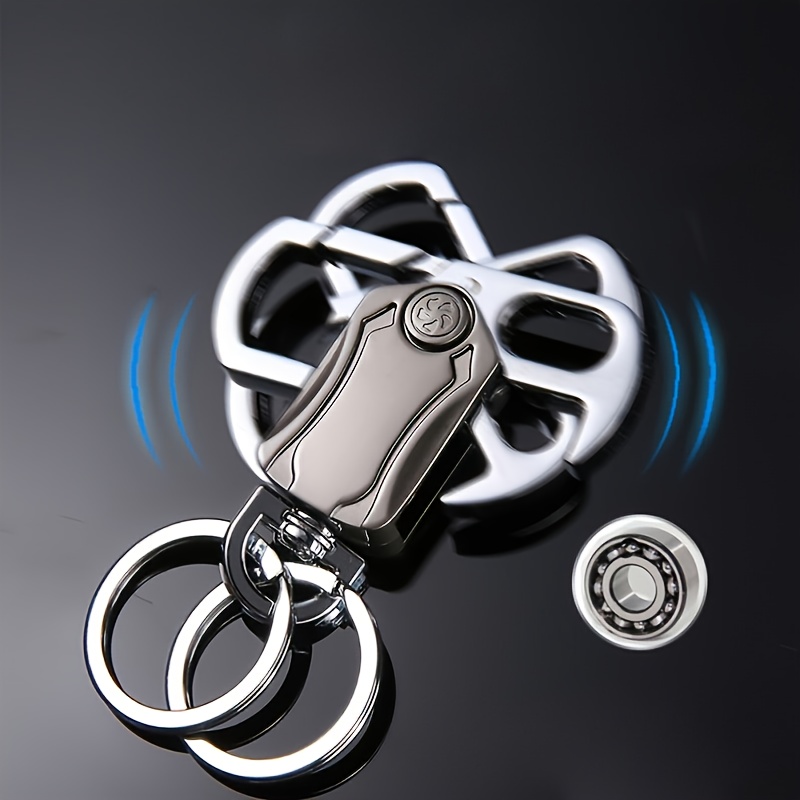 Men's Business Style Multi-functional Car Auto Spinner Keychain Key Ring Retractable Spinner Car Key Chain,Bag Accessories,Temu