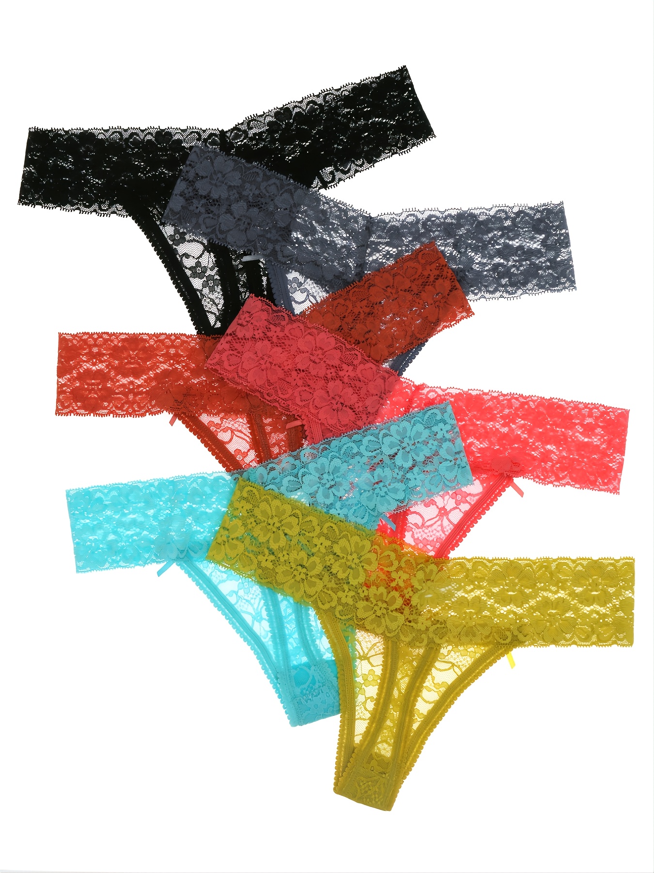 PRIMARK LACE THONGS KNICKERS UNDERWEAR VARIOUS COLOURS 3 PACK