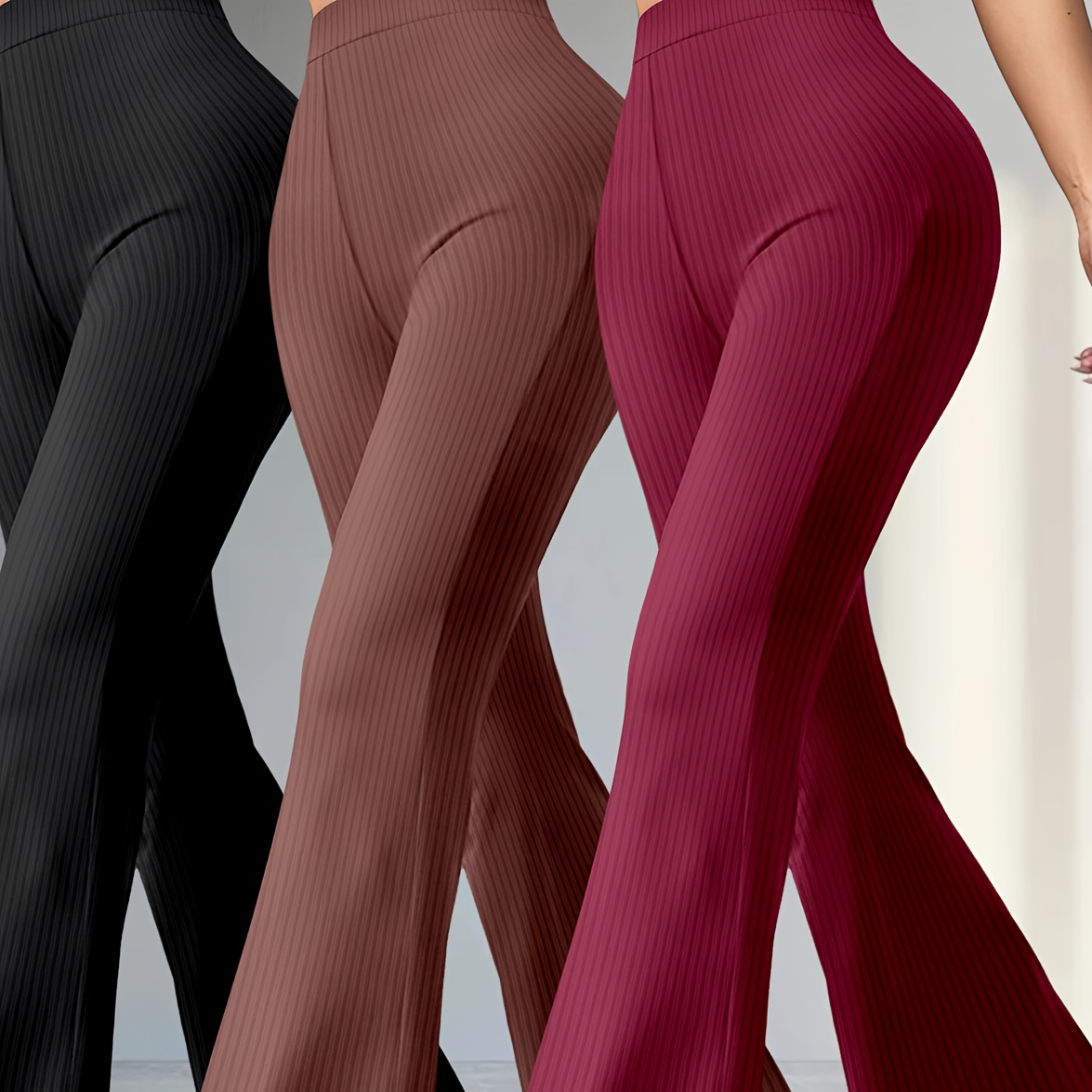 

's 3pcs -waist Pants Set - Fit, Leggings , Washable