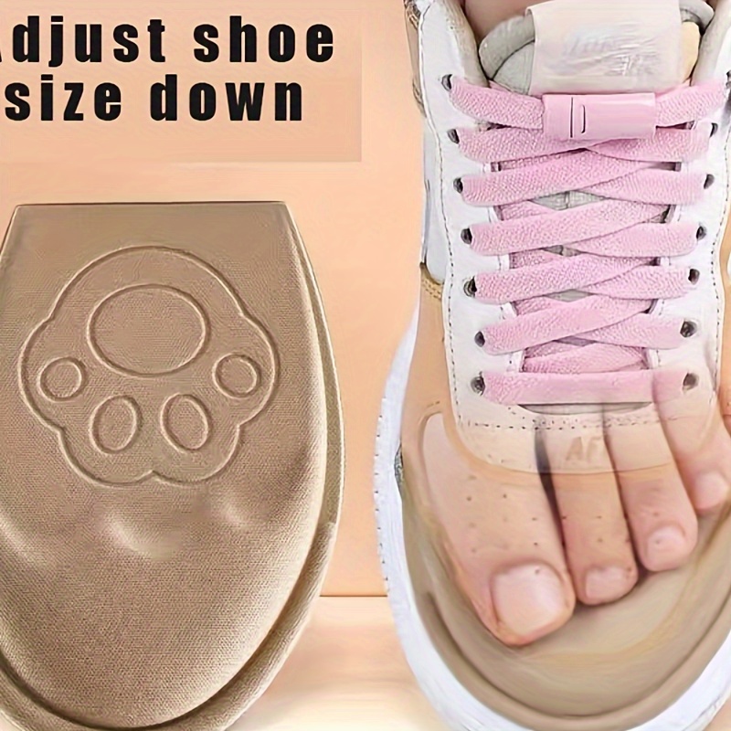 

Size Adjustment , For Men And Women, 4pcs/ Round Toe Forefoot , Thickened Half Size Insoles For