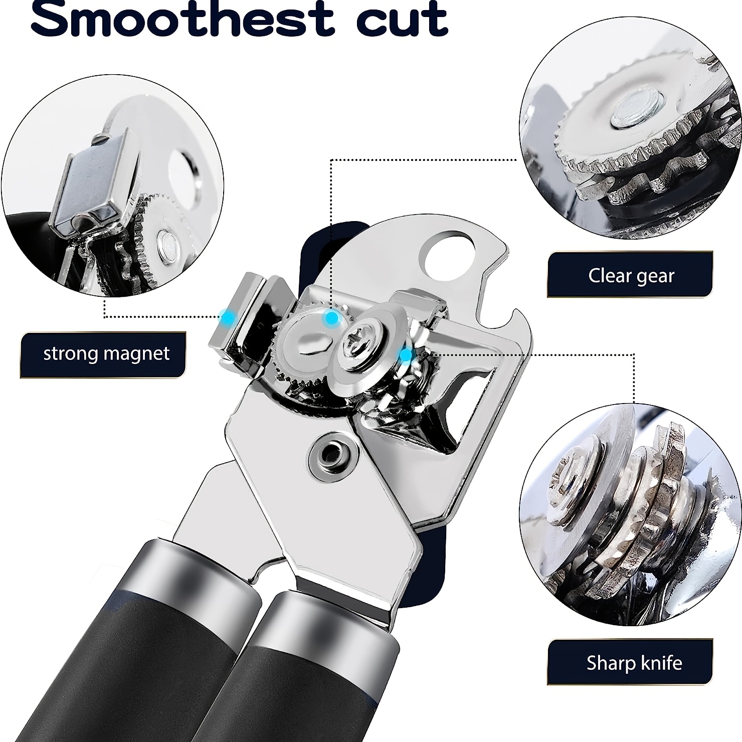 Can Opener Manual Handheld Strong Manual Can Opener Smooth Edge