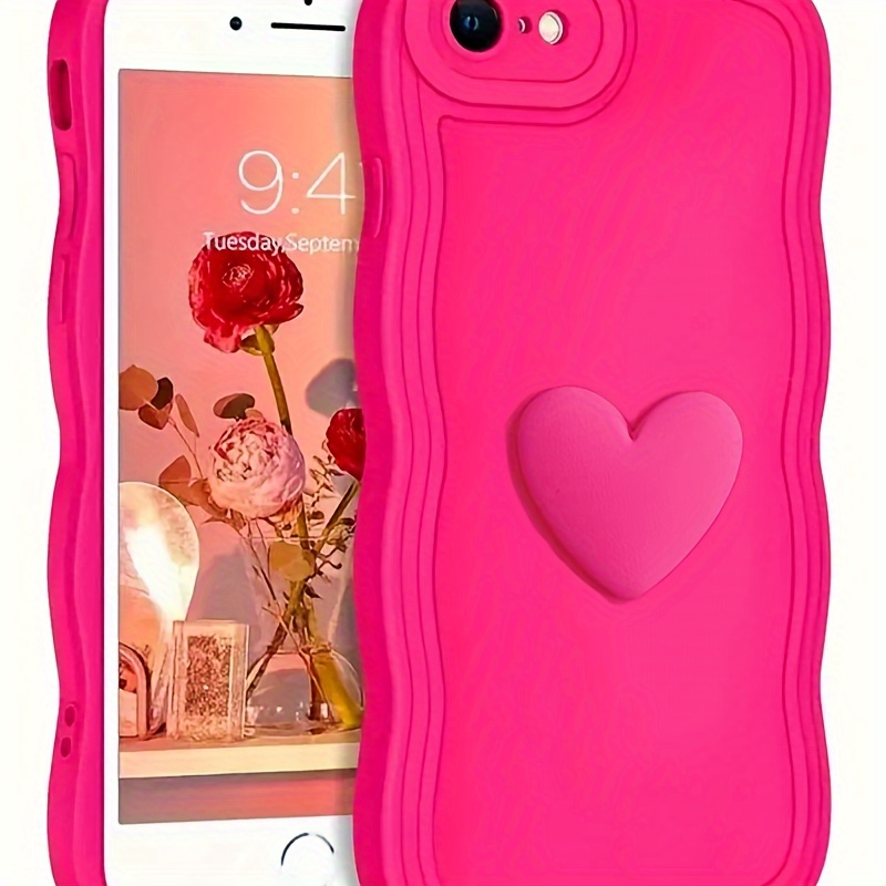 

For 3d Love Suitable For Iphone 7/8/se2/se3 For Iphone 7 Plus/8 Plus Wave Shell Tpu Set - Protective Cover, Stylish Design, Cushioning, Traction And Resistance