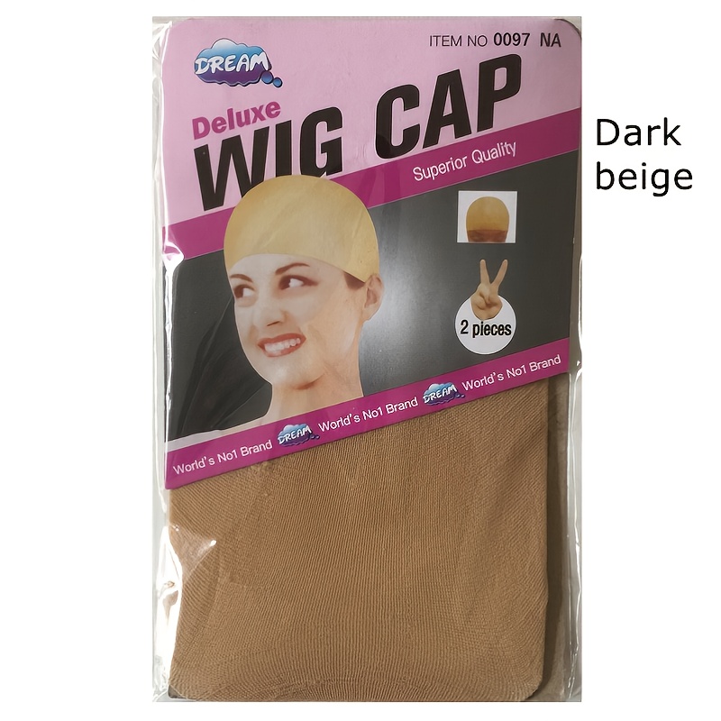 Stretchable Wig Hair Pack Caps 2 Elastic Hair Wig Net Wig Mesh Hair Cap wig  Hair Extensions & Accessories Beige