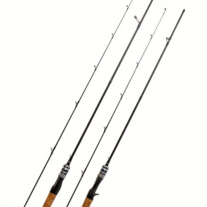 

Fishing Rod With Carbon Fiber Blank & Solid Tip - Wooden Handle, Fuji Guide Rings For Freshwater Fishing, Fishing Gear