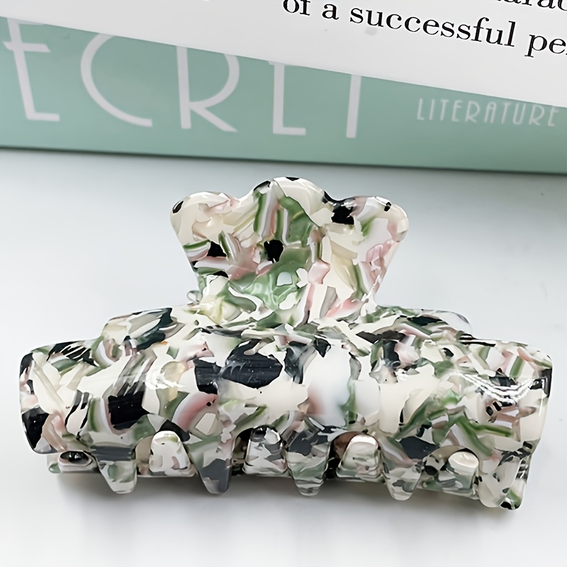 Colorful Retro Pattern Acrylic Hair Clips