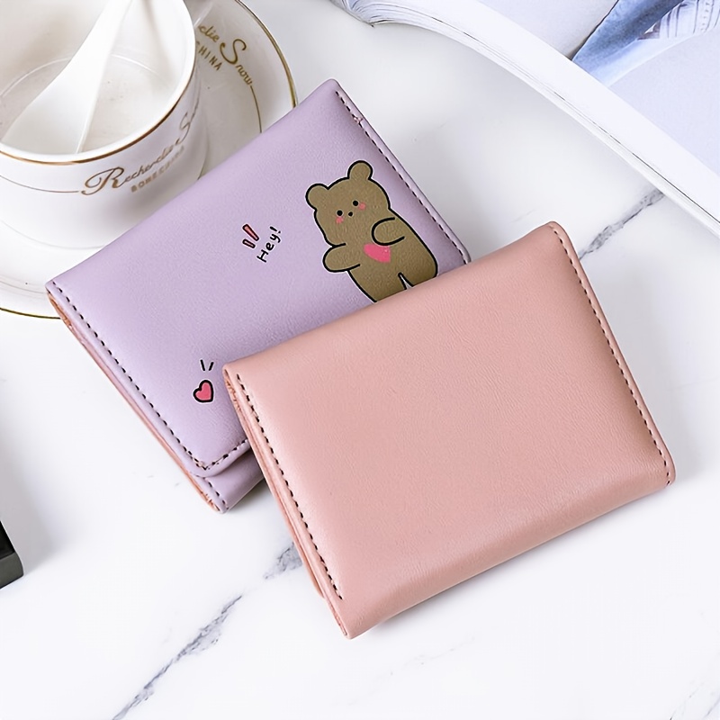 Cute Women Wallet Black/white/pink/green/red Short Zipper Coin Purse PU  Leather Credit Card Holder - AliExpress