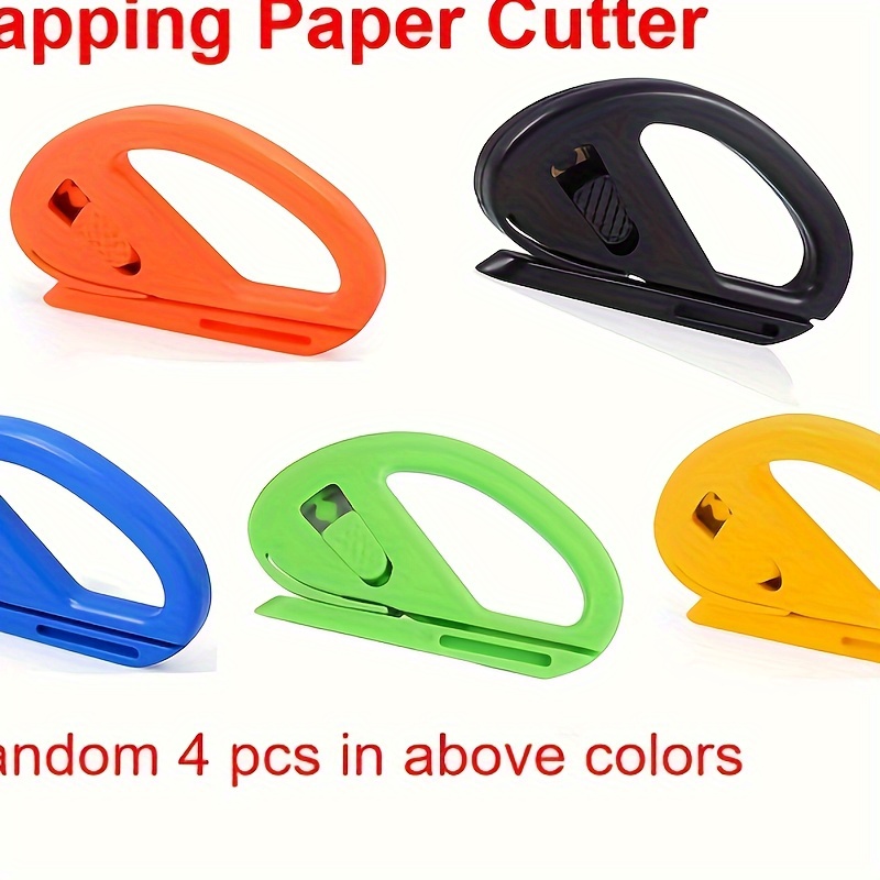 4pcs Wrapping Paper Cutter, Christmas And Birthday Gift Wrapping Cutting  Tool, Gift Wrap Cutter, Creative Kraft Craft Paper Roll Sliding Line Cut