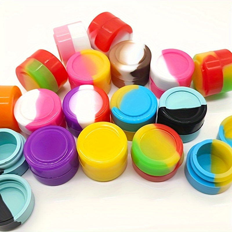 

10/50/100pcs Mini Silicone Storage Containers, Color Matching Box, Colorful Portable And Multifunctional Jars For Creams, Spices, Home & Travel Use