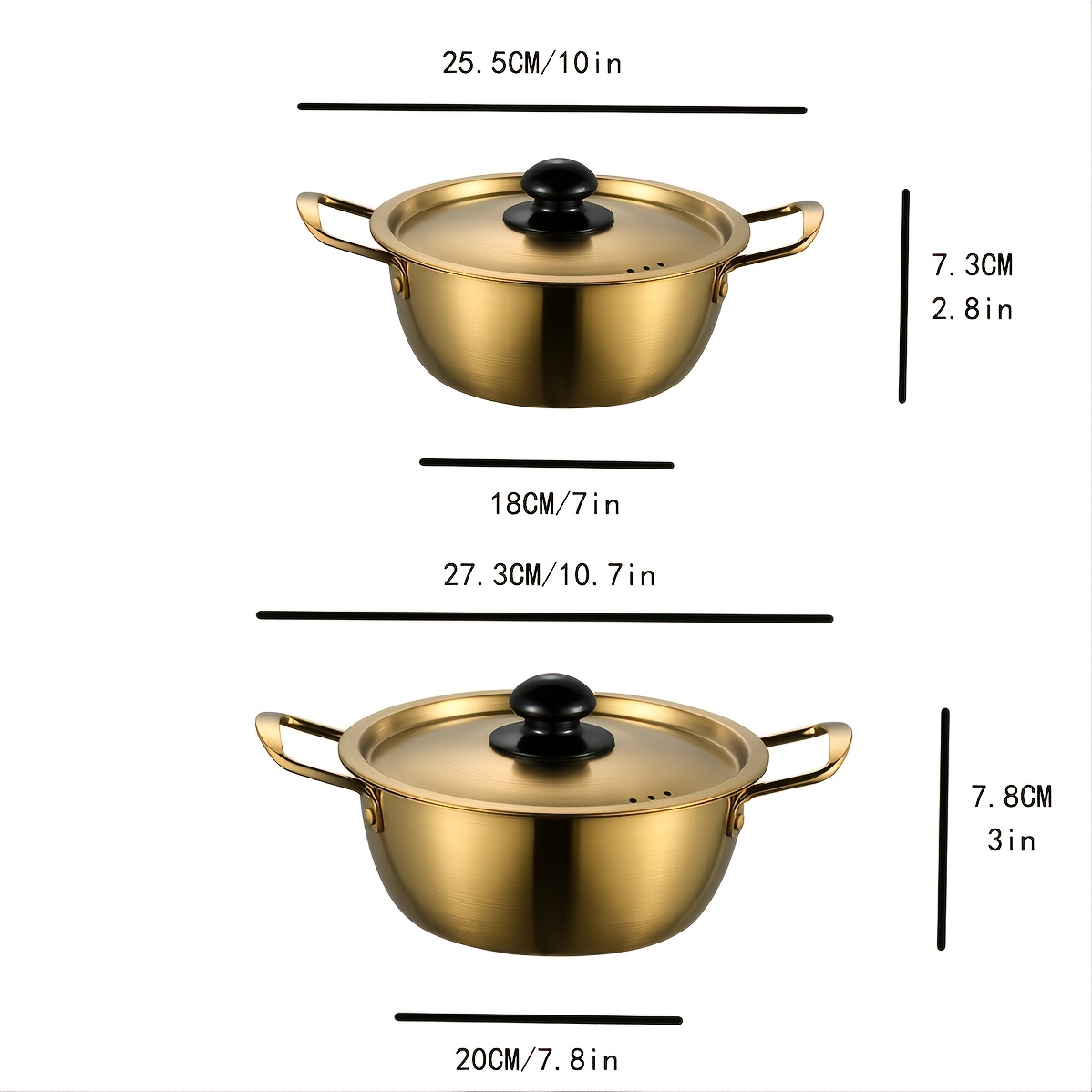 Stainless Steel Covered Small Cooking Pot Instant Noodle Pan - Temu