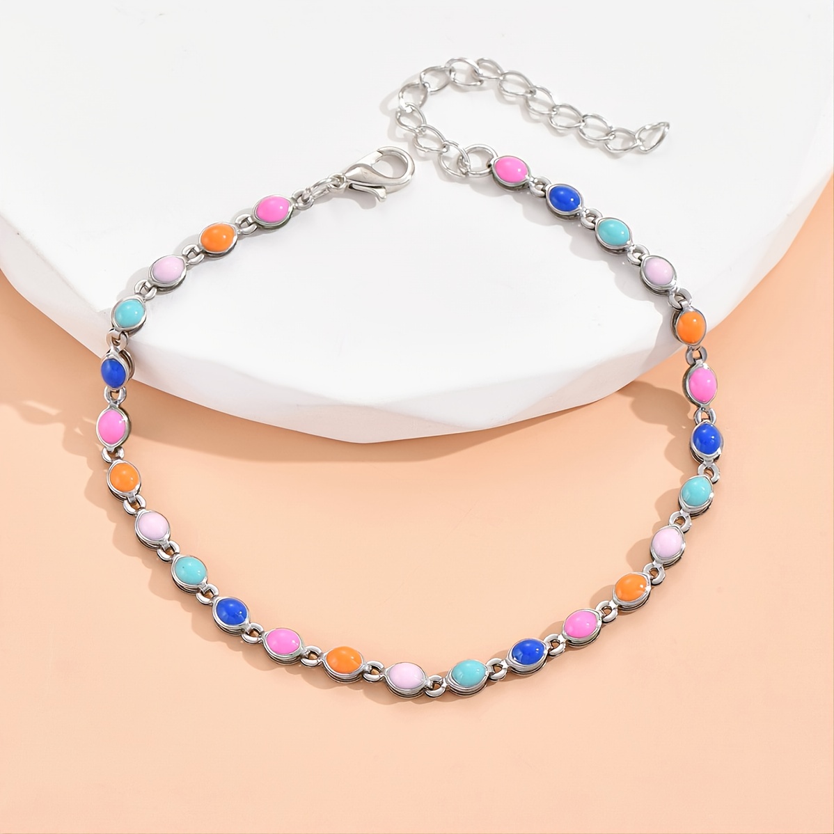 Colorful Random Drop Oil Chain Anklet 2023 New In Women's - Temu