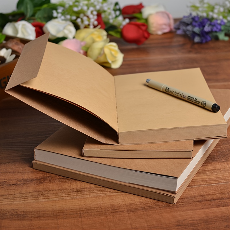 1pc Kraft Paper Cover Spiral Sketchbook