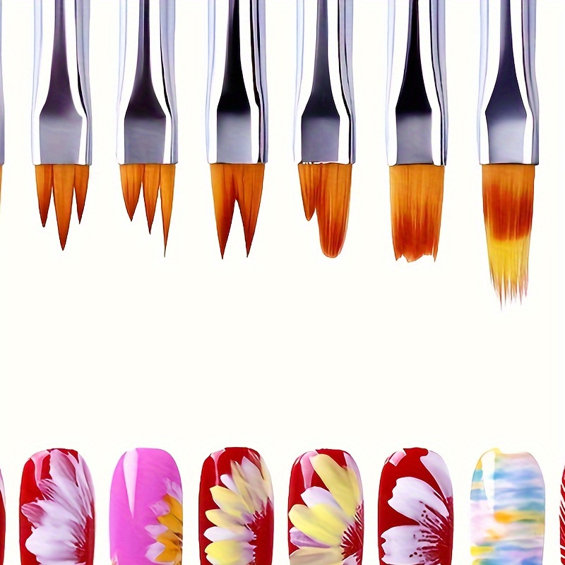 

8pcs/set Nail Art Petal Brush Pen, Gel Gradient Drawing Painting Manicure Tool Kit