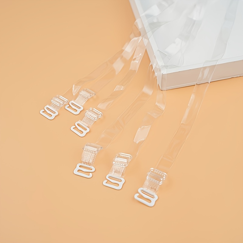 Women's Transparent Plastic Bra Adjustable Removable Clear Straps