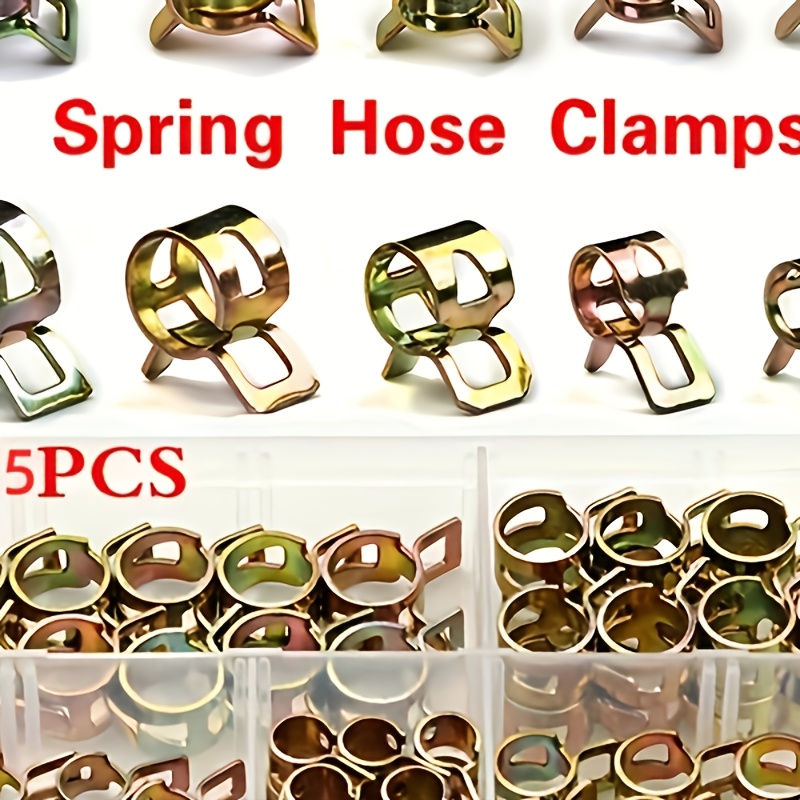 

25/75pcs Hose Clamp, Elastic Fastener Hose Fitting Color‐plated Zinc For Acrylic For Various Filter Barrels For Hoses For Water Outlet Pipes