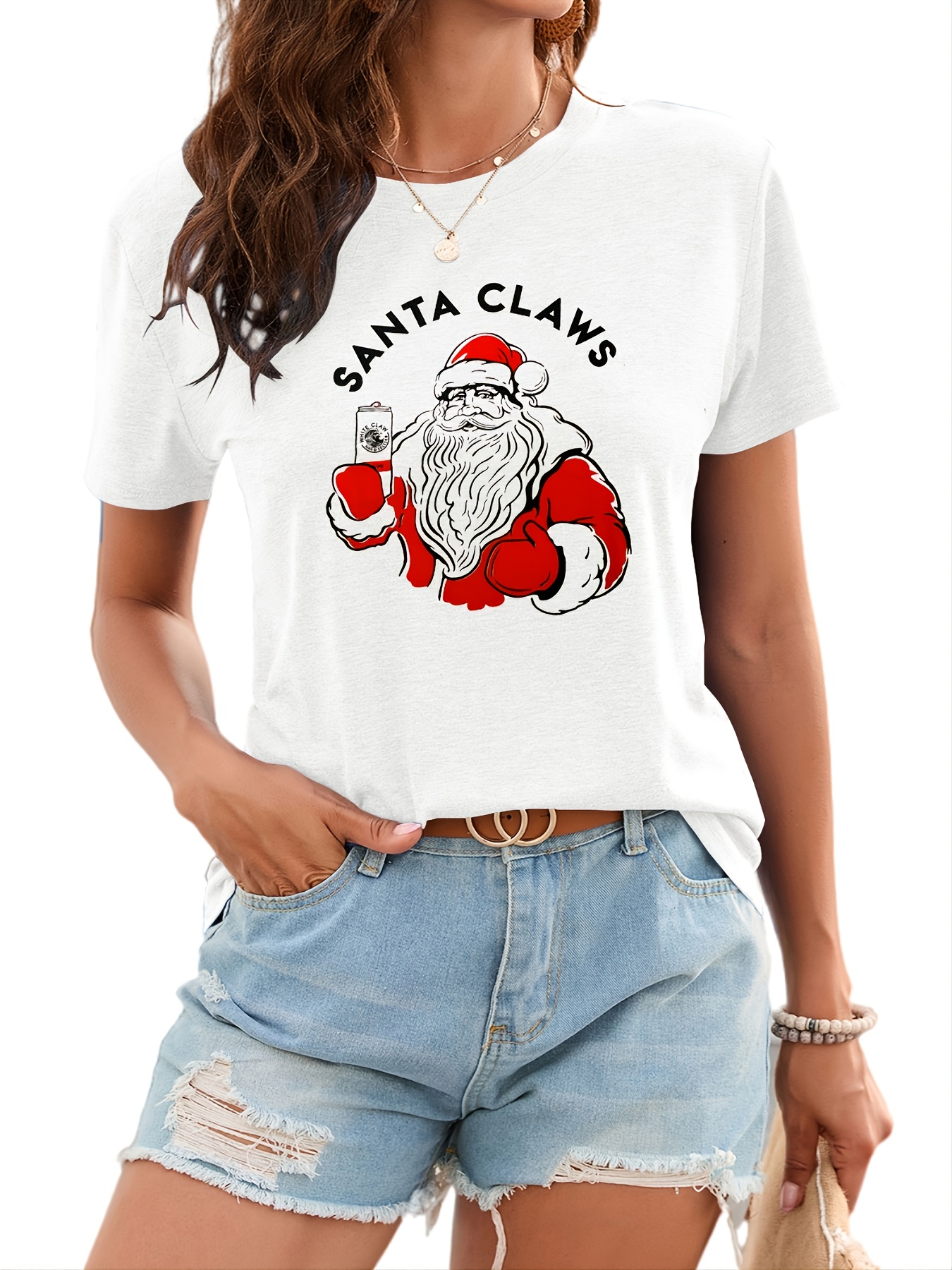 santa white claws shirt