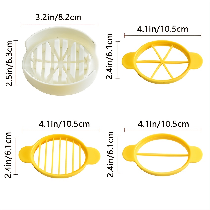 3-in-1 Egg Slicer With Fancy Petals Design, Dual Headed